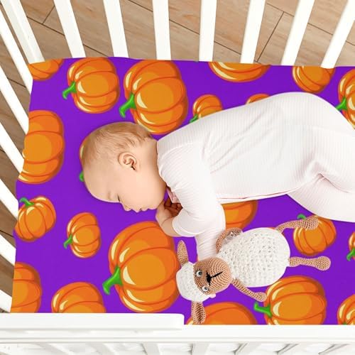 Qilmy Halloween Crib Sheet for Baby Soft Breathable Snug Fit