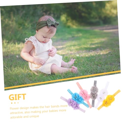 BESPORTBLE 6Pcs Elastic Hair Ties Floral Headbands for Baby Girl
