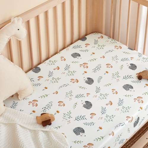 TILLYOU Crib Sheets 2 Pack - Soft and Durable for Baby