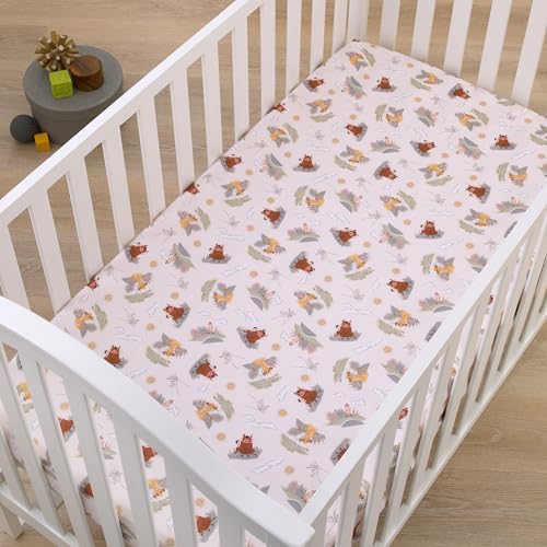 Disney Lion King Fitted Mini Crib Sheet with Simba Timon Pumba