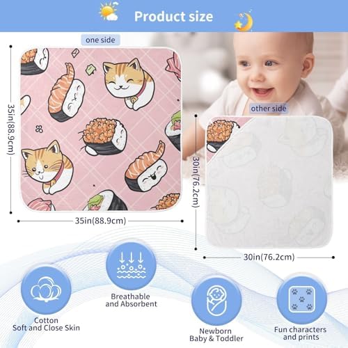 PaChyLuu Sushi and Cats Hooded Towel for Babies