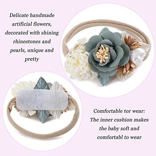 Baby Girl Flower Headband 6PCS Elastic Hairbands