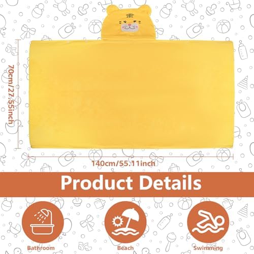 Vyndicca 2 Pack Hooded Towel for Babies