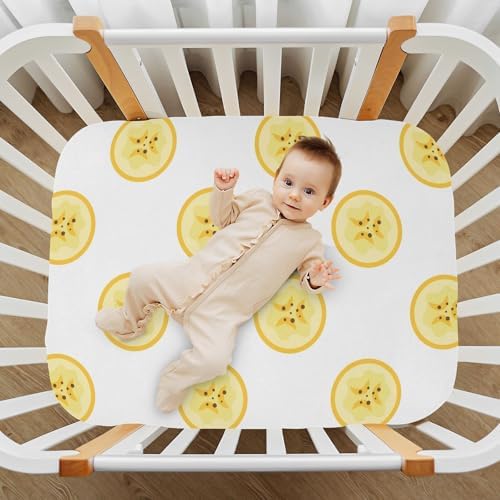 Tropical Banana Slices Crib Sheets Playard Sheets for Baby Toddler