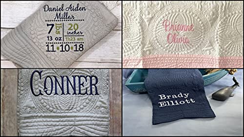 Personalized Baby Blanket with Monogram for Boys Girls