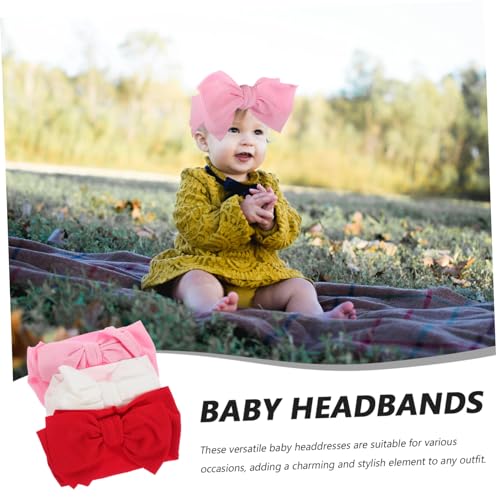 Kisangel Adjustable Bow Headbands 3 Pack for Baby Girls
