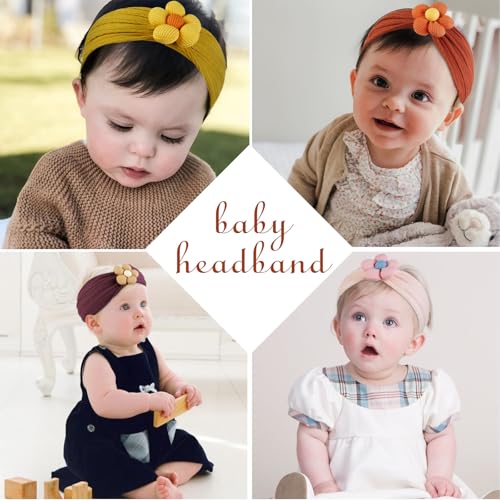 6 Pcs Handmade Flower Headbands for Baby