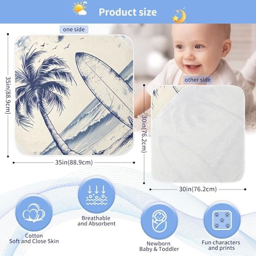 PaChyLuu Sea Baby Hooded Towel 30x30 Inch Soft Cotton