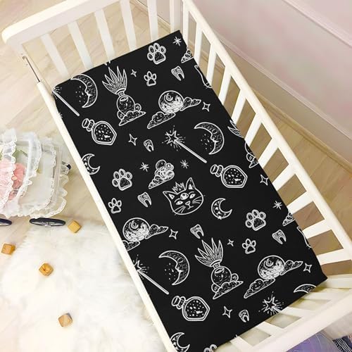 Qilmy Halloween Fitted Crib Sheet for Kids