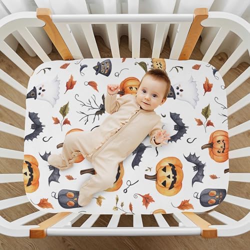 Qilmy Halloween Fitted Crib Sheet for Baby