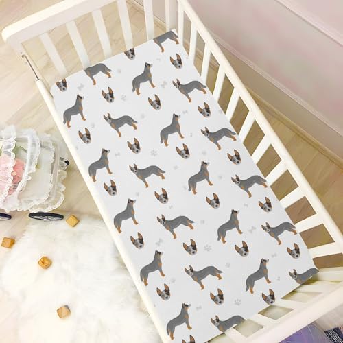 KICPOAY Podengo Medio Fitted Crib Sheets for Baby Toddler