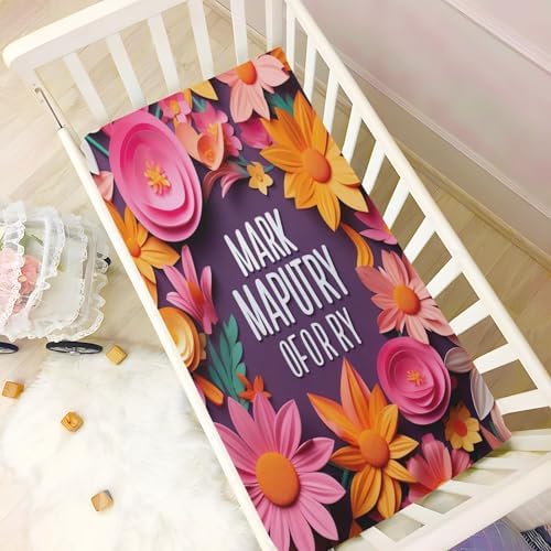Wajiw Crib Sheets for Girls and Boys Soft Breathable Fitted