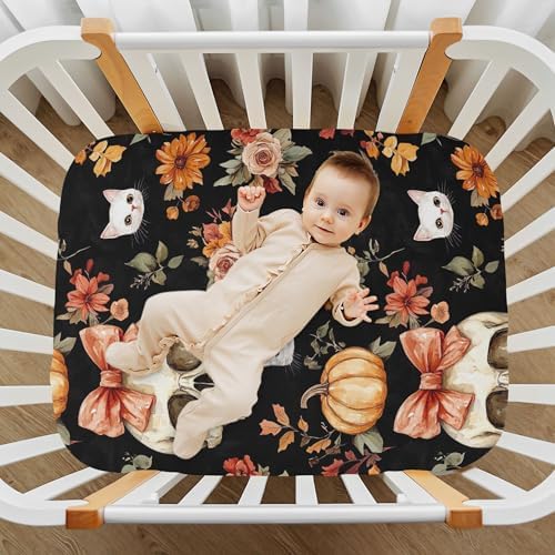 Qilmy Soft Skull Crib Sheet for Baby