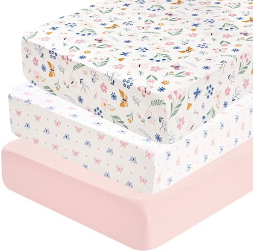 Davids Kids 3 Pack Crib Sheets Ultra Soft Breathable