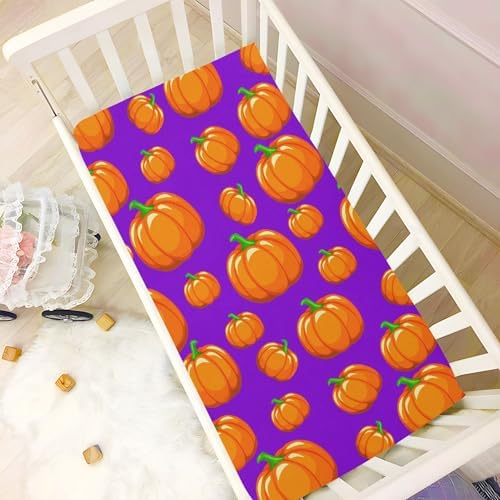 Qilmy Halloween Crib Sheet for Baby Soft Breathable Snug Fit