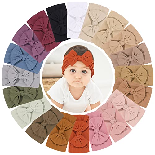 20pcs Baby Headbands with Bow Elastic Hairband