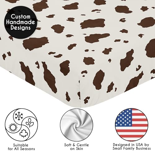 Sweet Jojo Designs Cow and Bandana Print Crib Sheet Set