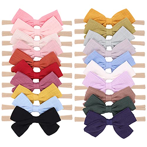 Jollybows 20pcs Baby Girls Headbands with Mini Alligator Clips