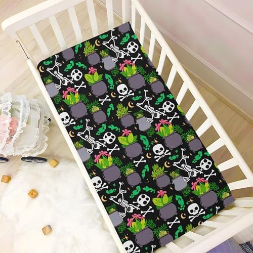 Qilmy Halloween Fitted Crib Sheet for Baby Soft Breathable