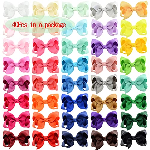 YHXX YLEN 80pcs Toddler Hair Bows with Clips