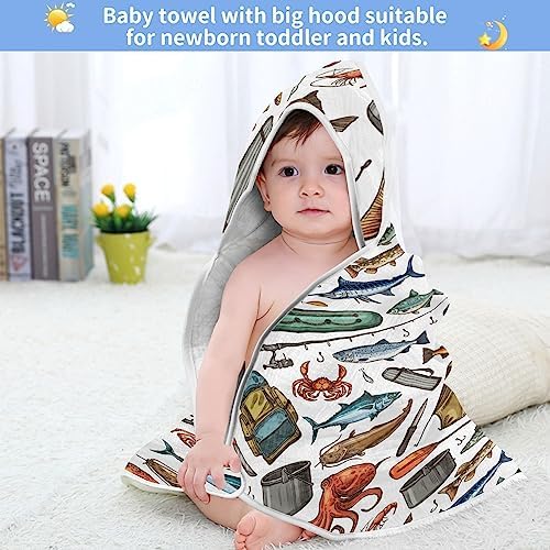 Pigsaly Hooded Baby Towel 30x30in Cotton Washcloth for Newborn