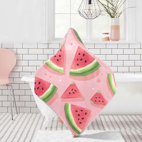 PaChyLuu Watermelon Slice Baby Hooded Towel 35x35 Inch
