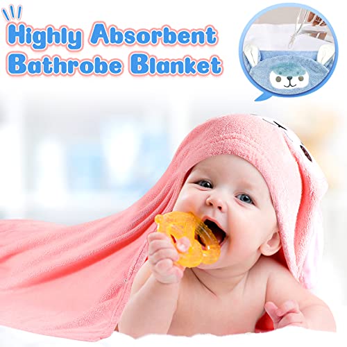 Kenning 4 Pack Toddler Bath Towels with Hood 28x55 Inch
