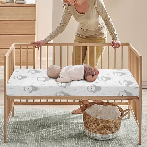 Cute Owl Fitted Crib Sheet for Boys Girls