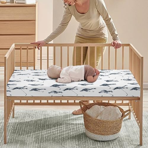 JEPFEIXIA Ice Hockey Fitted Crib Sheet 28x52