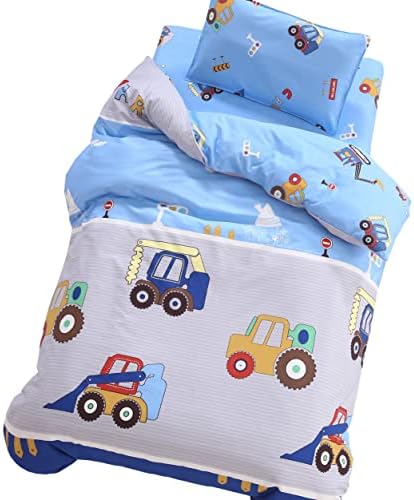 J-pinno Cars Duvet Cover Pillowcase Set for Kids
