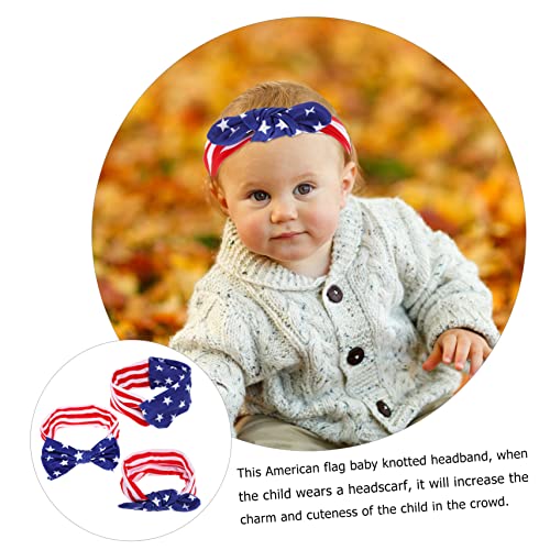 3Pcs Flag Rabbit Ear Headbands for Newborns Kids