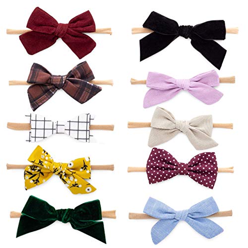 Parker Baby Girl Headbands and Bows 10 Pack