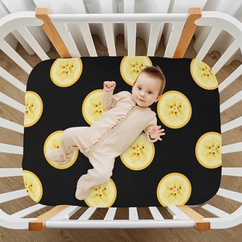 Tropical Banana Slices Crib Sheets for Baby Toddler