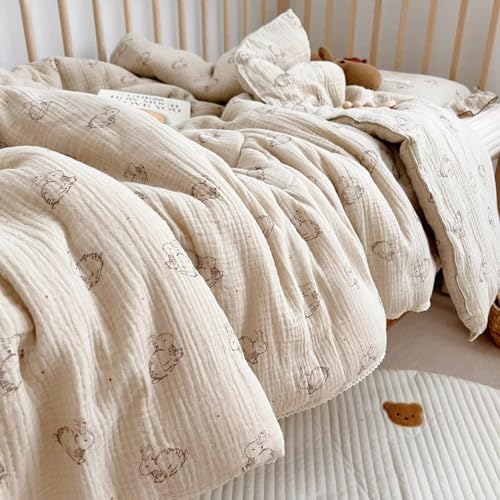 BuLuTu Toddler Blanket Rabbit Pattern 60x80 Inches