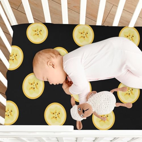 Tropical Banana Slices Crib Sheets for Baby Toddler