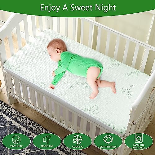 GOONIK Waterproof Crib Mattress Protector with Deep Pocket