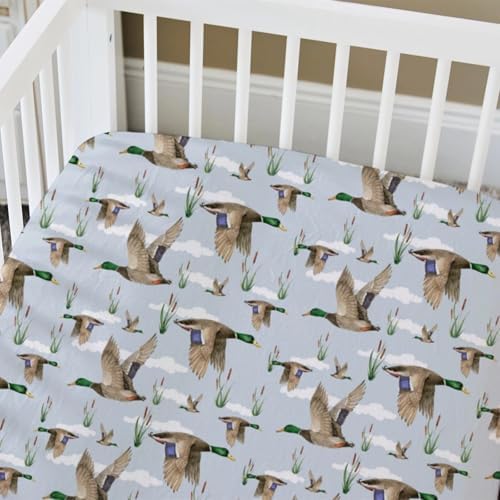 Duck Hunting Mallard Crib Sheet for Baby Boy