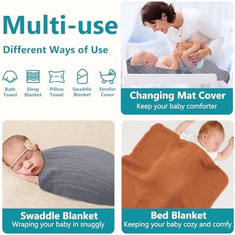 PHF 2 Pack Hooded Baby Towels for Newborn Infant Toddler