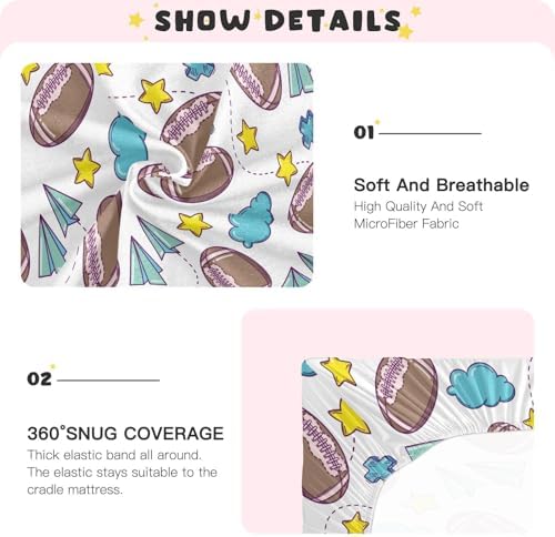 KICPOAY Cartoon Crib Sheets for Baby Toddler