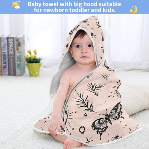 BOESI Graffiti Butterfly Skull Baby Bath Towel 30x30 inches