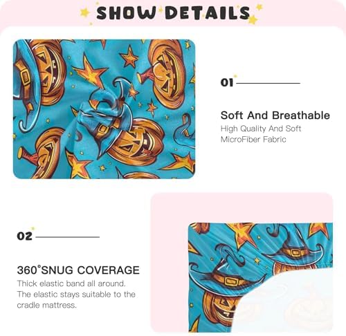 Qilmy Pumpkin Fitted Crib Sheet for Baby
