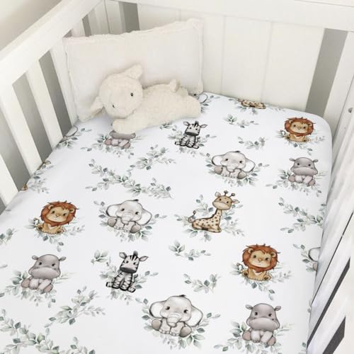 Hwmmbh Baby Jungle Safari Crib Sheet Set