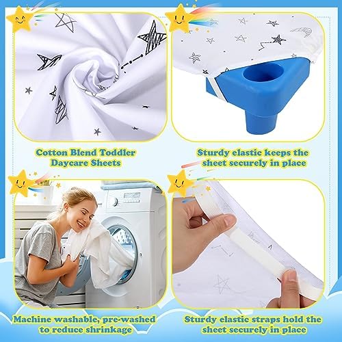 20 Pcs Daycare Cot Bed Sheets Star Moon Style