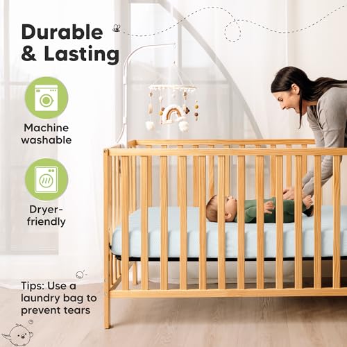 KeaBabies 2-Pack Fitted Crib Sheets - Glacier