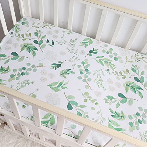 HNHUAMING Neutral Crib Sheets 52x28 Inch Ultra Soft Breathable