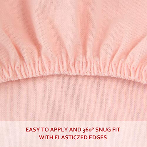 Moonsea Flannel Crib Sheet for Girl 100 Cotton Pink