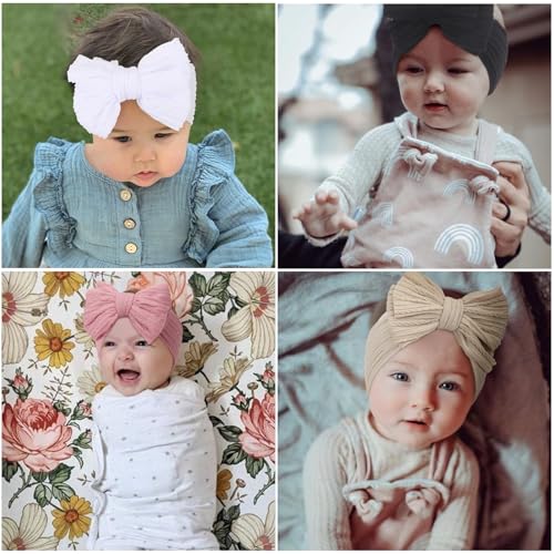 DRESHOW BQUBO 5 Pack Baby Headbands with Bows