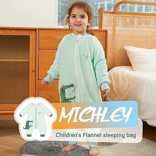 MICHLEY Flannel Baby Sleeping Bag Unisex Reusable for Winter