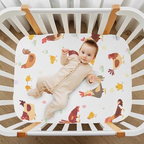 KICPOAY Crib Sheets Stretchy Playard Sheets for Baby Toddler 52x28in