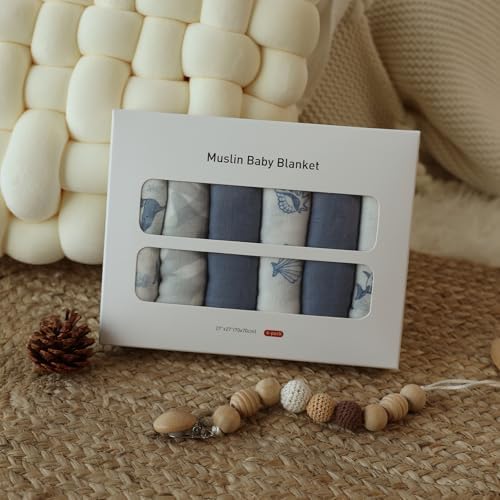 LYRICHOM Muslin Burp Cloths 6 Pack